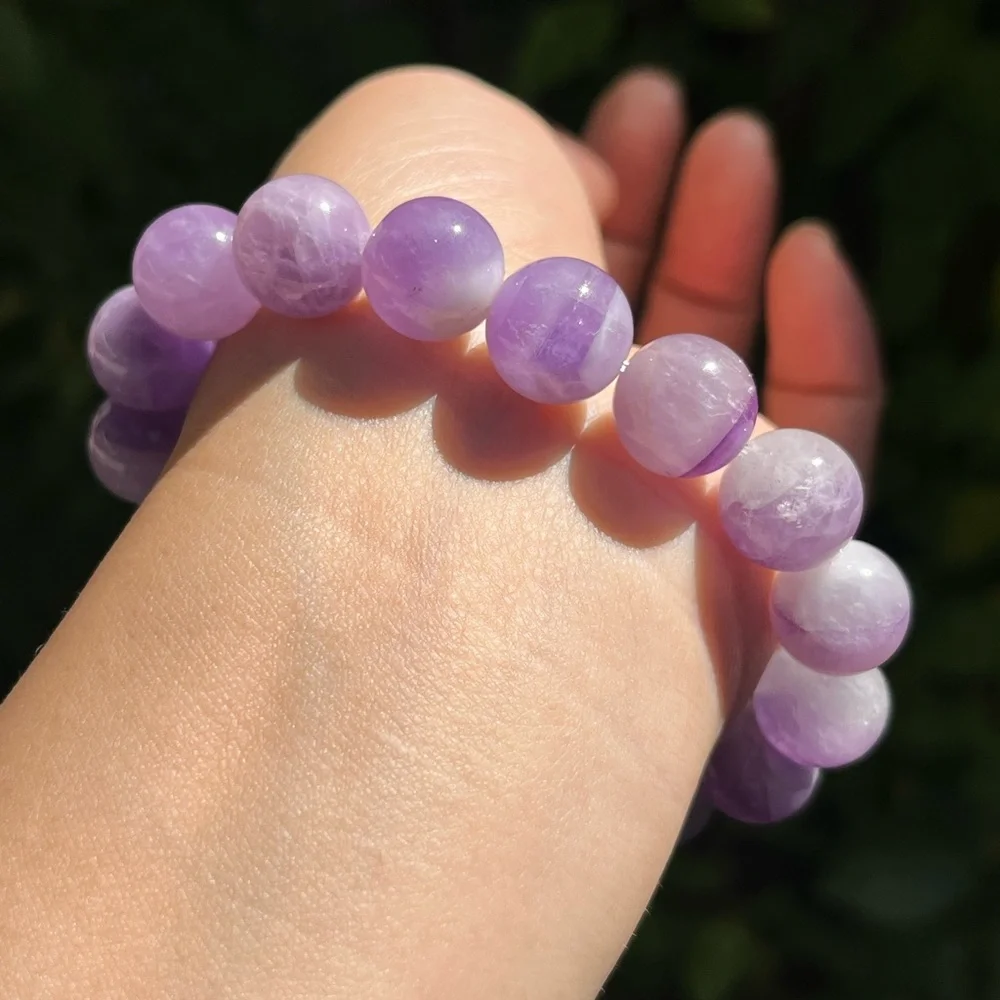 12mm stretchable‎ dream amethyst bracelet